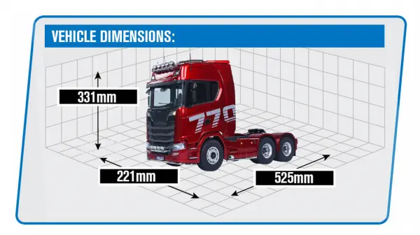 HuiNa Scania K770S-100 6X6 RC Haulage Truck RTR - Red — image 8 of 8