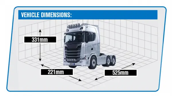 HuiNa Scania K770S-100 6X6 RC Haulage Truck RTR - Silver — image 5 of 5
