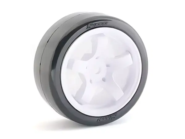 Sweep D-High End Compound Mini Tyres Pre Glued 28Deg On White Wheels (4)