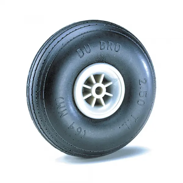 Dubro 2.5in Diameter Treaded Light Wheels (1 pair per card) &mdash; image 2 of 2