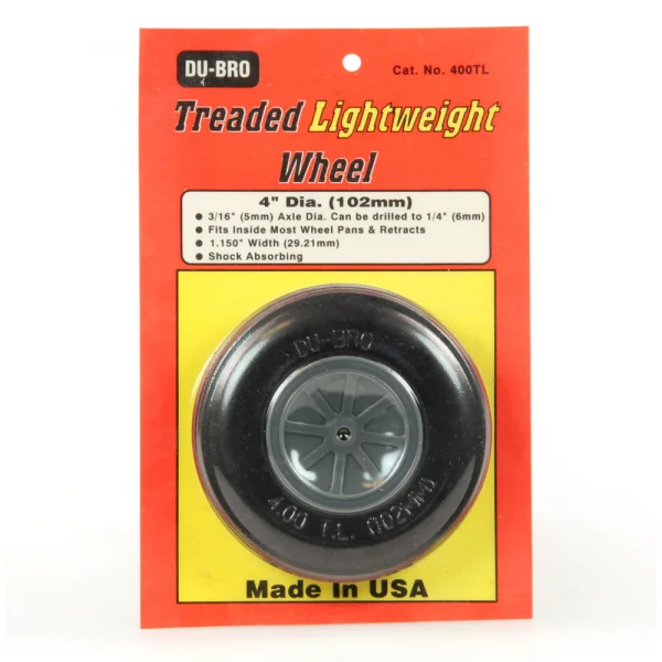 Dubro DB400Tl Treaded L/W Wheel 4.0Ins