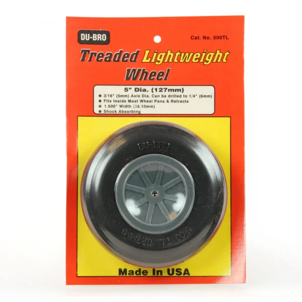 Dubro DB500Tl Treaded L/W Wheel 5.0Ins