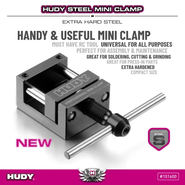 Hudy Steel Mini Clamp Extra Hard Steel — image 3 of 3