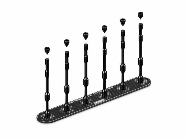 Hudy Carbon Tire Stand 6X Hard Case - 1:12 Pan Car And 1:12 GT — image 1 of 4