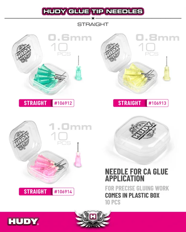 Hudy Glue Tip Needle 0.8mm - Straight (10) — image 2 of 3