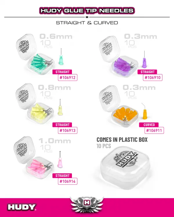 Hudy Glue Tip Needle 0.8mm - Straight (10) — image 4 of 4