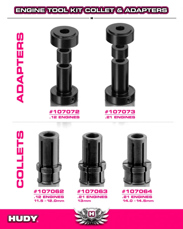 Hudy Collet 11.5-12mm For .12 Engine Bearing &mdash; image 4 of 5