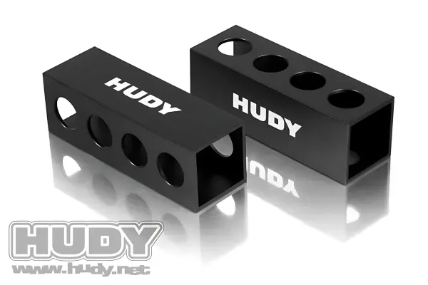 Hudy Chassis Droop Gauge Support Blocks (30mm) For 1:8 Off Road LW (2) — image 1 of 3