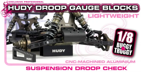 Hudy Chassis Droop Gauge Support Blocks (30mm) For 1:8 Off Road LW (2)