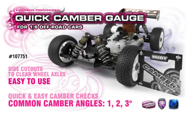 Hudy Quick Camber Gauge - 1:8 Off Road