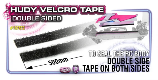 Hudy Velcro Tape With Double Sided Tape 8x500mm