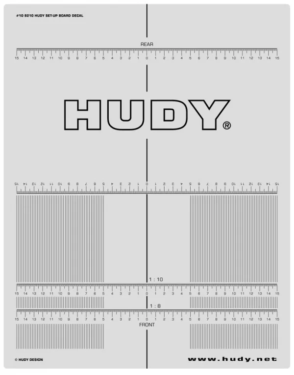 Hudy Set Up Board Decal for 1:8 and 1:10 (#108200)