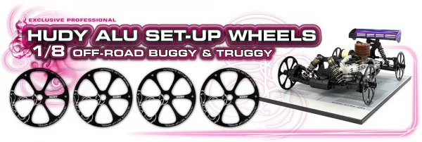 Hudy Alloy Set Up Wheels for 1:8 Off Road