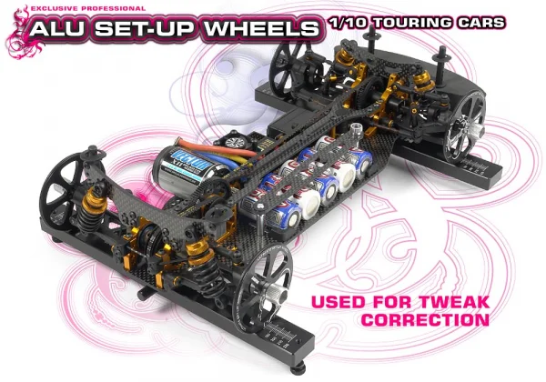 Hudy Alloy Set Up Wheels for 1:10 Rubber Tyres (4)
