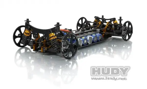 Hudy Alloy Set Up Wheels for 1:10 Rubber Tyres (4) &mdash; image 6 of 6