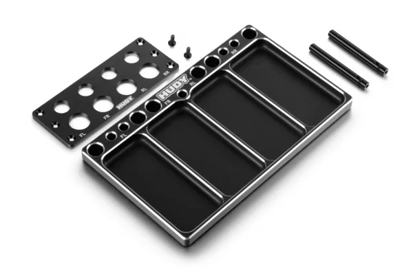 Hudy Aluminium Tray For On-Road Diff + Shocks — image 1 of 4