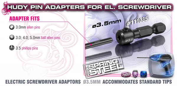 Hudy Pin Adapter 3.5mm For El. Screwdriver — image 2 of 3