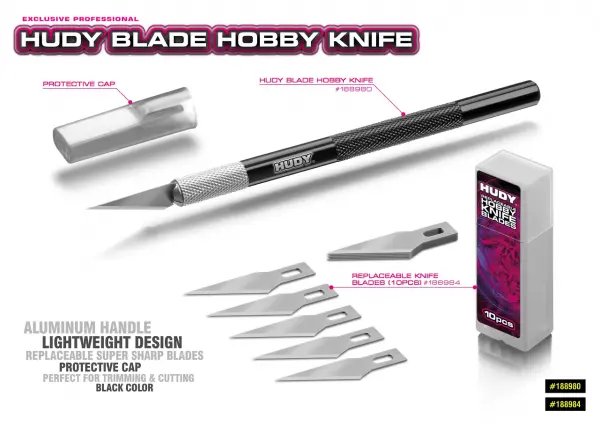Hudy Blade Hobby Knife With Aluminium Handle &mdash; image 4 of 4