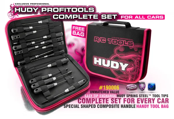 Hudy Profitool Set Of 15 Tools + Carrying Bag - For All Cars