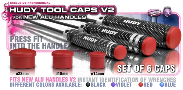 Hudy Cap For 22mm Handle - Black (6)