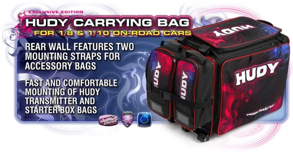 Hudy 1:10 & 1:8 Carry Bag with Tool Bag - Exclusive Edition