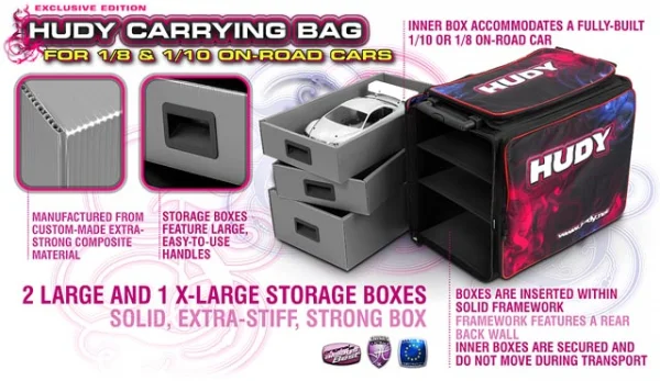 Hudy 1:10 & 1:8 Carry Bag with Tool Bag - Exclusive Edition &mdash; image 4 of 11