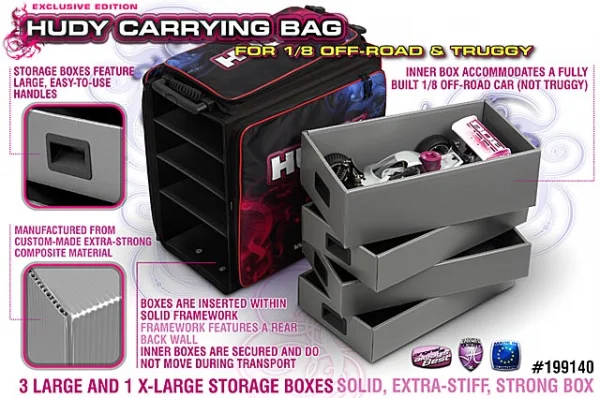 Hudy 1:8 Buggy/Truggy Carry Bag with Tool Bag - Exclusive Edition — image 3 of 10