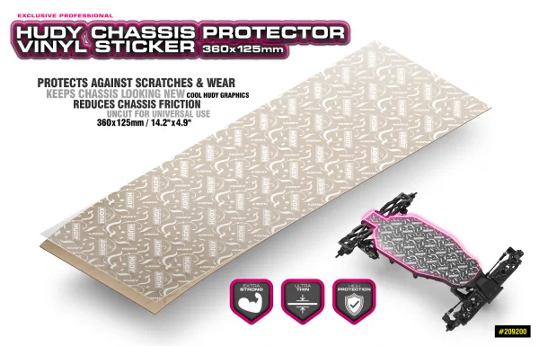 Hudy Chassis Protector Vinyl Sticker 360X125mm &mdash; image 4 of 4