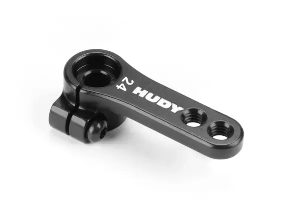 Hudy Aluminium Clamp Servo Horn - Hitec - Offset - 2-Hole - M3 - 24T — image 1 of 4