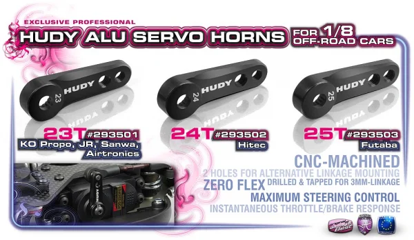 Hudy Aluminium Servo Horn 1:8 Off-Road Hitec - 24T