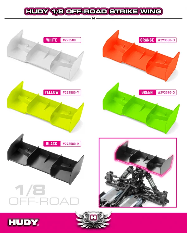 Hudy 1:8 Off-Road Strike Wing - Yellow — image 3 of 3