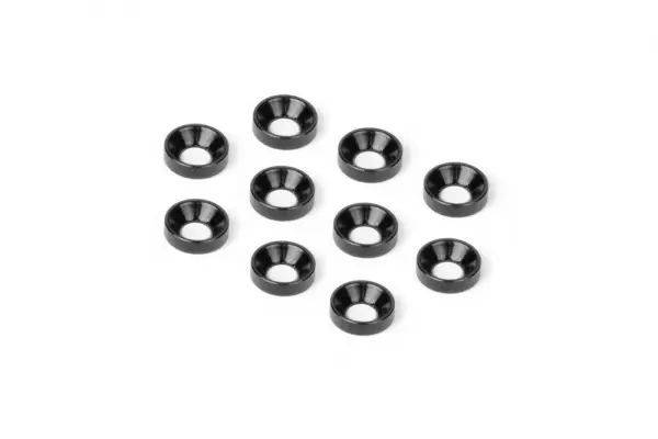 Hudy Aluminium Countersunk Shim - Black (10)