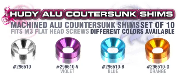 Hudy Aluminium Countersunk Shim (10)