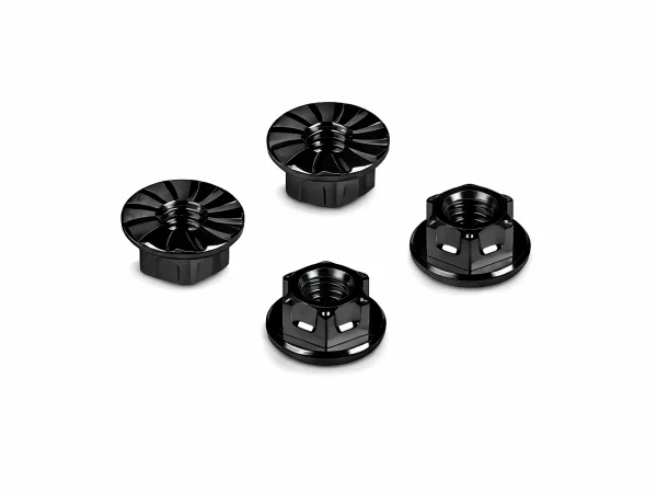 Hudy Titanium Nut M4 With Serrated Flange - Black (4) — image 1 of 2