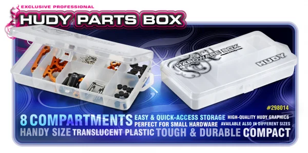 Hudy Hardware Parts Box - 8 Compartments