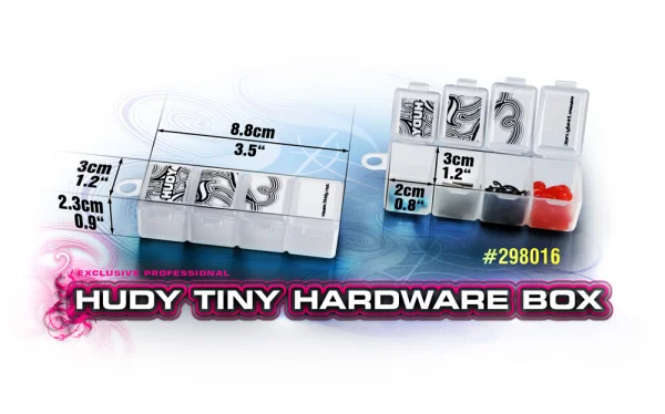 Hudy Tiny Hardware Parts Box - 4 Compartments