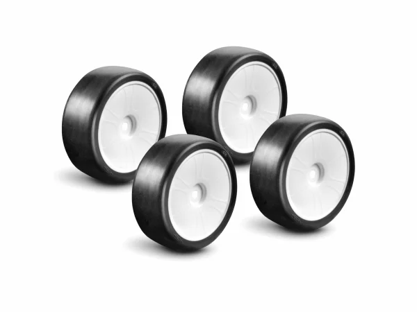 Hudy Carpet Tires C3 28 Mounted on White Rims (4)