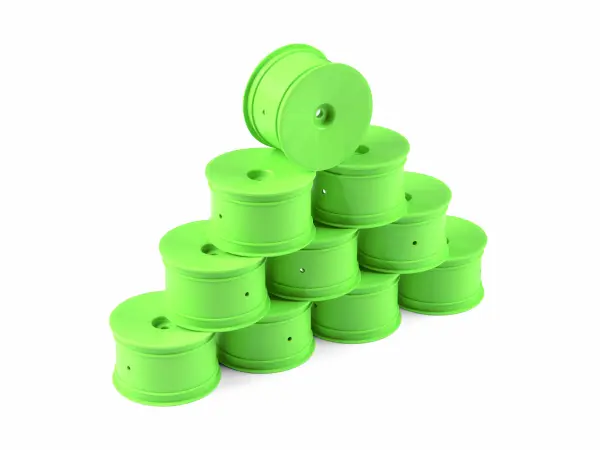Hudy 1:10 Off-Road Wheel - 2WD/4WD Rear Green (10) — image 1 of 2