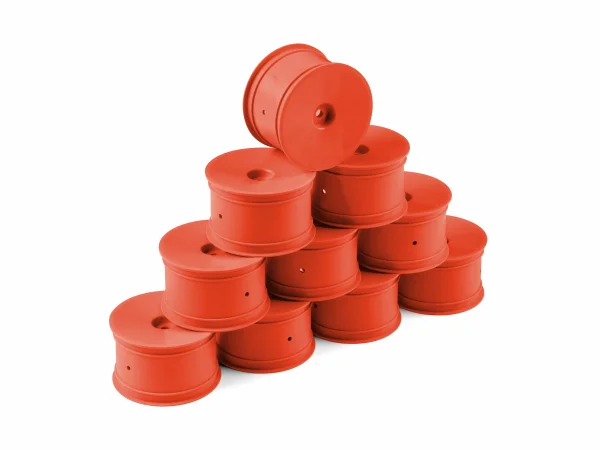 Hudy 1:10 Off-Road Wheel - 2WD/4WD Rear Orange (10) — image 1 of 2