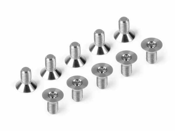 Hudy Titanium Hex Flat Head Screw Sfh M3X6 (10)