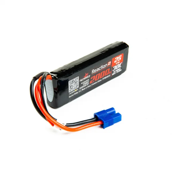 Dynamite 7.4V 2000mAh 2S 30C LiPo - Long With EC3 Connector for Mini Cars ** CLEARANCE **