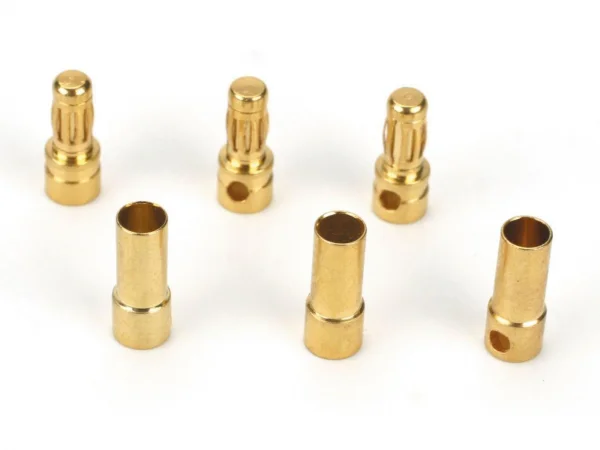 Gold Bullet Connector Set - 3.5mm (3)