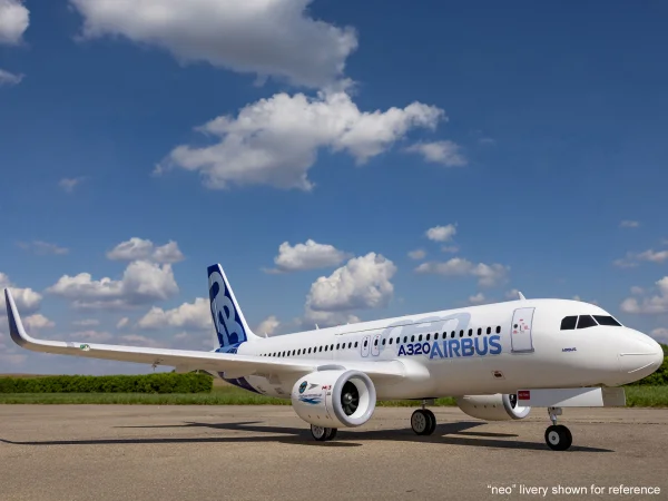 E Flite Airbus A320neo Twin 64mm EDF - BNF Basic - White