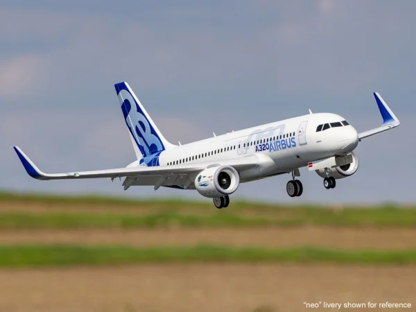 E Flite Airbus A320neo Twin 64mm EDF - BNF Basic - White