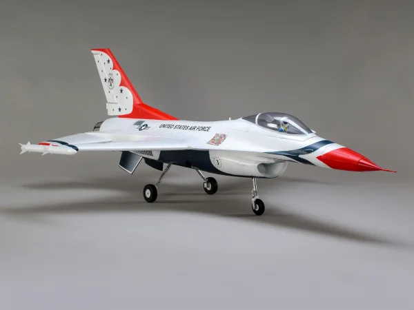 E Flite F-16 Thunderbirds 70mm EDF Jet AS3X SAFE - BNF Basic