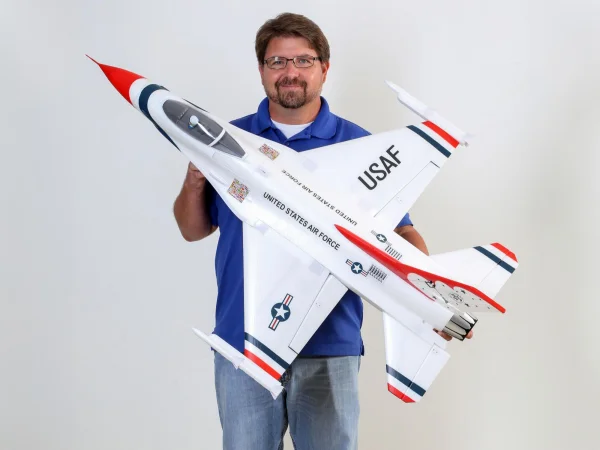 E Flite F-16 Thunderbirds 70mm EDF Jet AS3X SAFE - BNF Basic