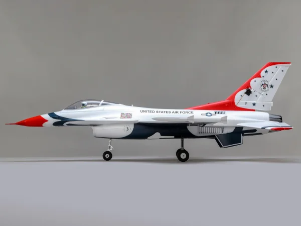 E Flite F-16 Thunderbirds 70mm EDF Jet AS3X SAFE - BNF Basic