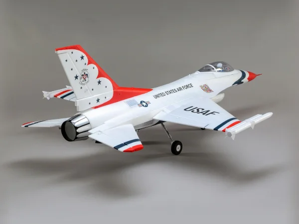 E Flite F-16 Thunderbirds 70mm EDF Jet AS3X SAFE - BNF Basic