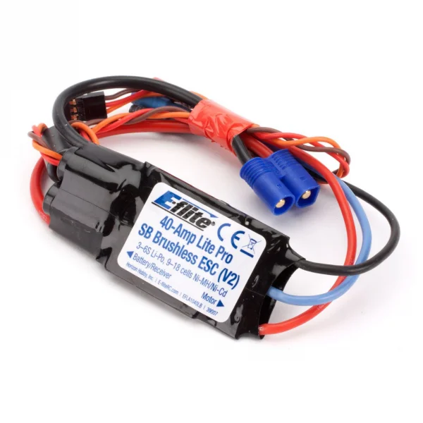 E Flite 40 AMP Lite Pro Switch-Mode BEC Brushless ESC (V2)