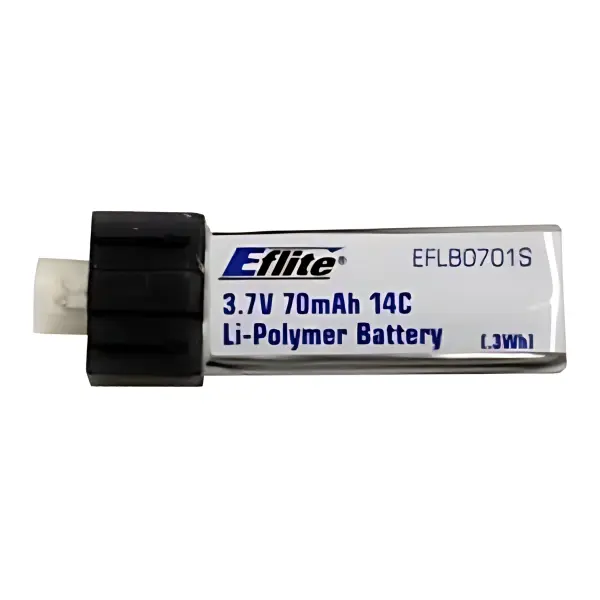 E Flite 70mAh 1S 3.7volt 14C LiPo Battery (PKZ3001) — image 1 of 3